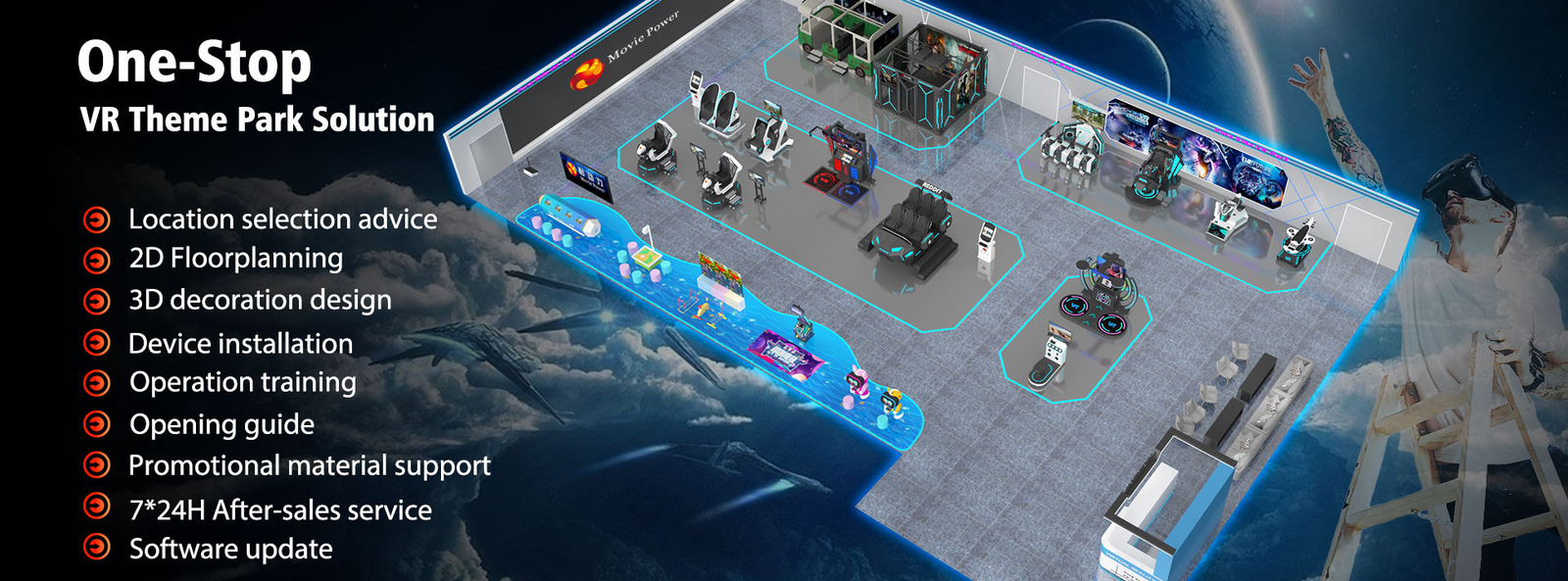 Qualität Simulator der virtuellen Realität usine