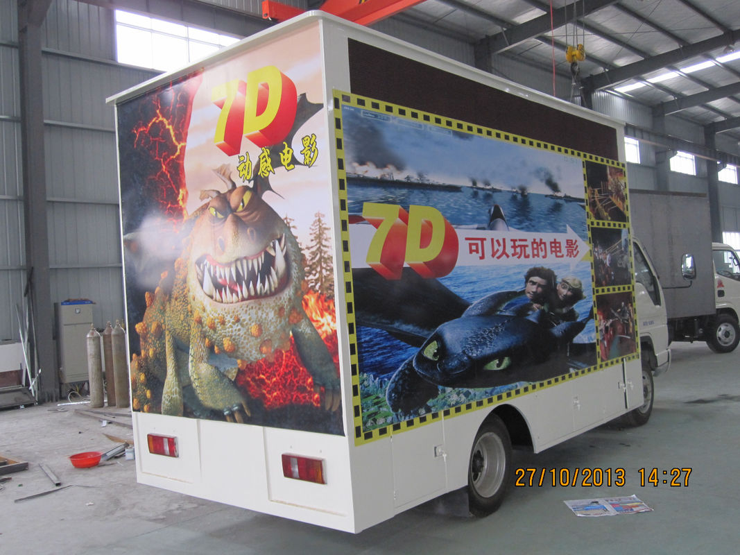 Waterproof Cabin VR Truck Mobile 5D Cinema Sophisticated 6 - 12 Seat