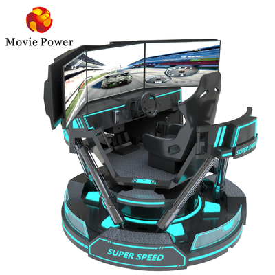 3 Bildschirm Virtual Reality Simulator 6- Dof Black Car Racing Spielmaschine 5d Autofahren Arcade für Mall