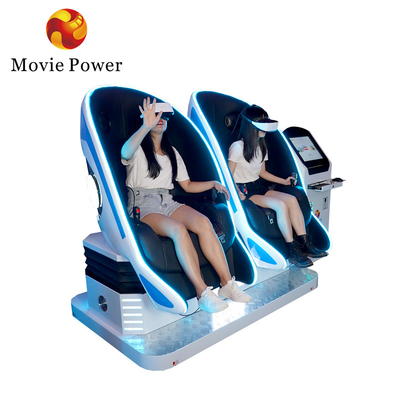 Vergnügungspark 9D VR Eiersessel Simulator VR Hai Motion Kino 2 Sitzplätze