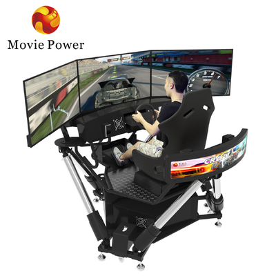 Tragbare 3-Bildschirm-Fahrsimulator 6 DOF Rennwagen Arcade Dynamic Motion Drive Ausrüstung