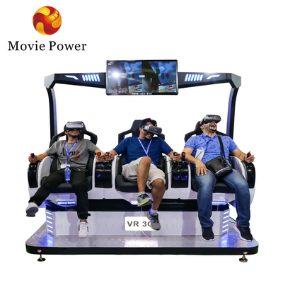 3 Sitzplätze Virtual Reality Simulator Münze Betrieben 5D-Game-Maschine 9D-Kino-Stühle