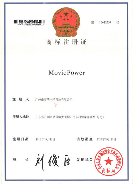 China Guangzhou Movie Power Electronic Technology Co.,Ltd. zertifizierungen