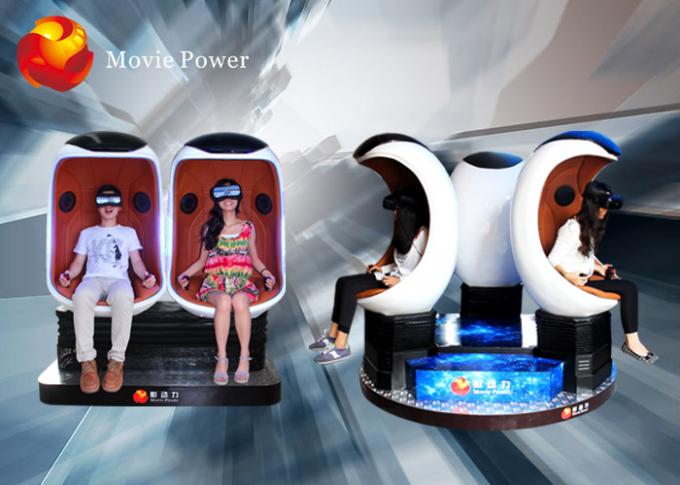 Doppelsitze der lustigen 2-Sitze- 9D VR Simulatorvirtuellen realität der SpielVergnügungspark-Ausrüstung ärgern Kino 0