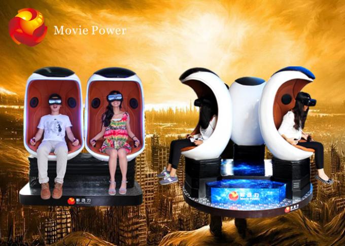 3-Sitze- 360 Kino-Kabine der virtuellen Realität 9D VR für Achterbahn 1