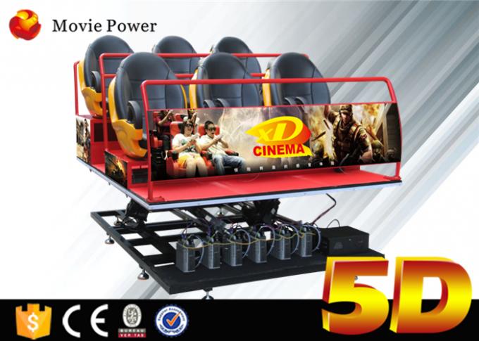 Des Stromsystem-5D Bewegungs-Theater Kino-Ausrüstungs-Bewegungs-des Simulator-5D mit Bewegungs-Sitzen 0