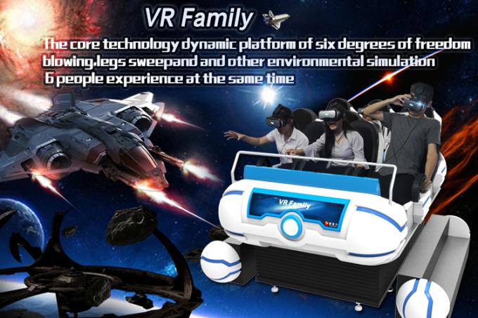 360 Kino 6 setzt des Grad-Rotations-Vergnügungspark-9D VR Spiel-Maschine für Familie 0