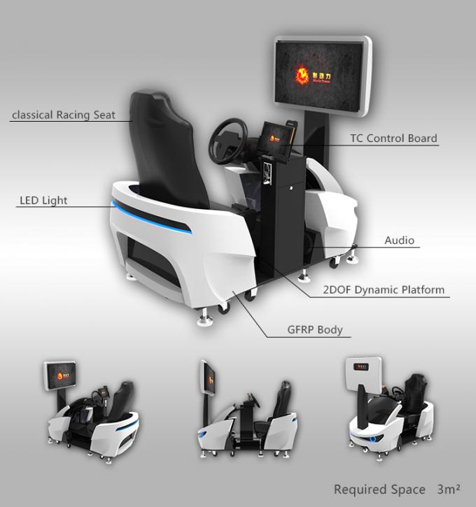 Der Kinder Simulator-Auto-Bewegung die Rennwagen-der Spiel-9D VR, die Simulator-Maschine läuft 0