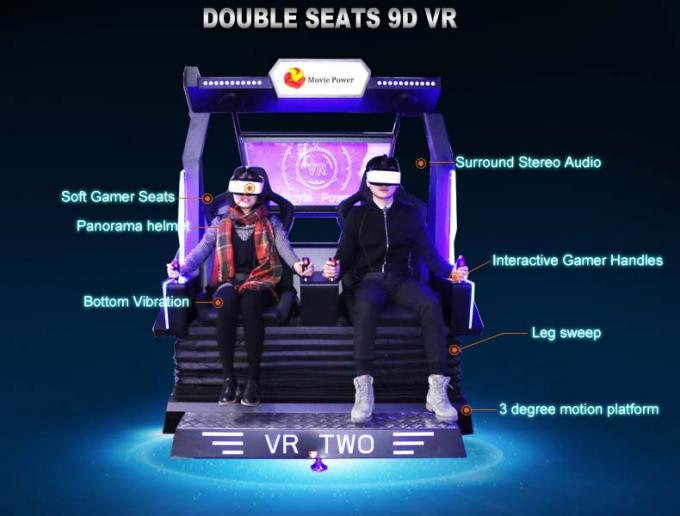Dynamischer wechselwirkender Stuhl des Ei-9d VR mit 360 ° drehender Plattform 0