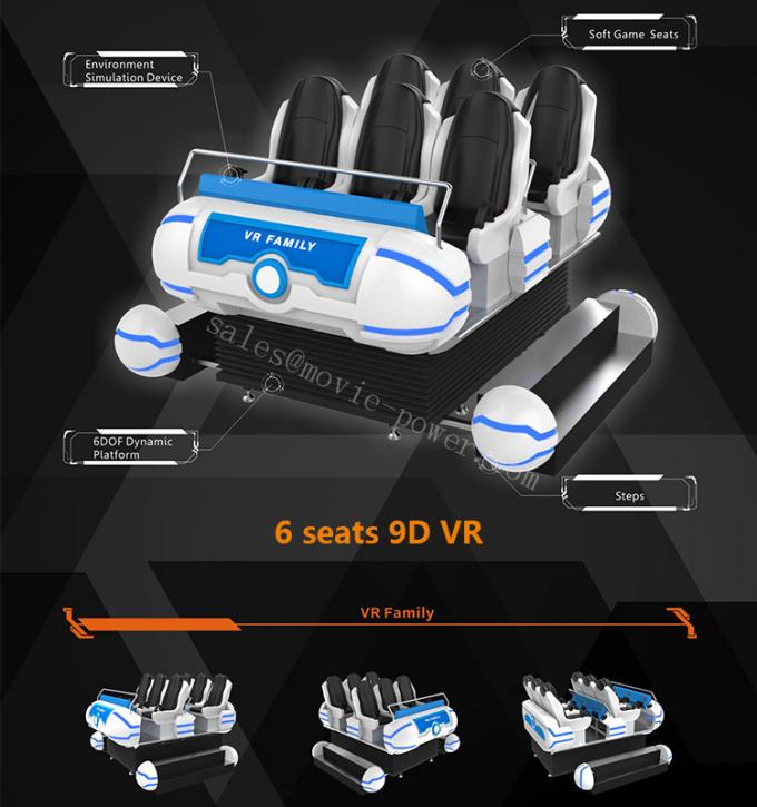 6 Kino-Raum-Schiff der Sitzfamilien-9D VR 360 Grad Rotations-/dynamische Plattform 4