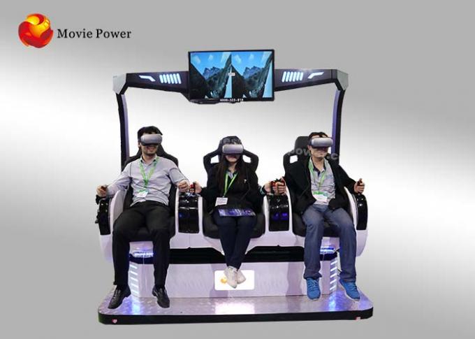 3 Sitz-Vritual-Wirklichkeits-Kino-Ausrüstung, elektrischer Simulator des Kontrollsystem-9d Vr 0