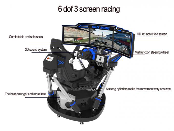 Dynamische 9D VR Schirme Arcade Game Machines des 360 Grad-Simulator-3 0