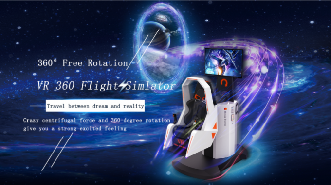 Bewegungs-Simulator-Stuhl-Fiberglas-Materialien Flight Simulators der Achterbahn-360/9d Vr 0