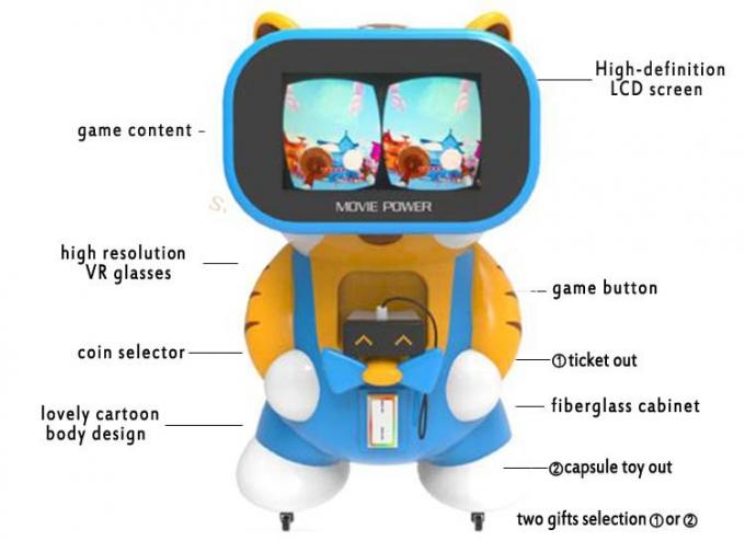 der virtuellen Realität 9D Kindermünzenhand-VR Simulator der spiel-Maschinen-der Glas-VR 2