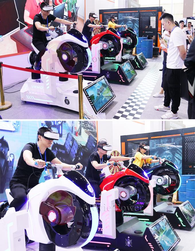 Eindrucksvoller verrückter Fahrsimulator Innen-9d VR Spiel-Maschine laufend 1