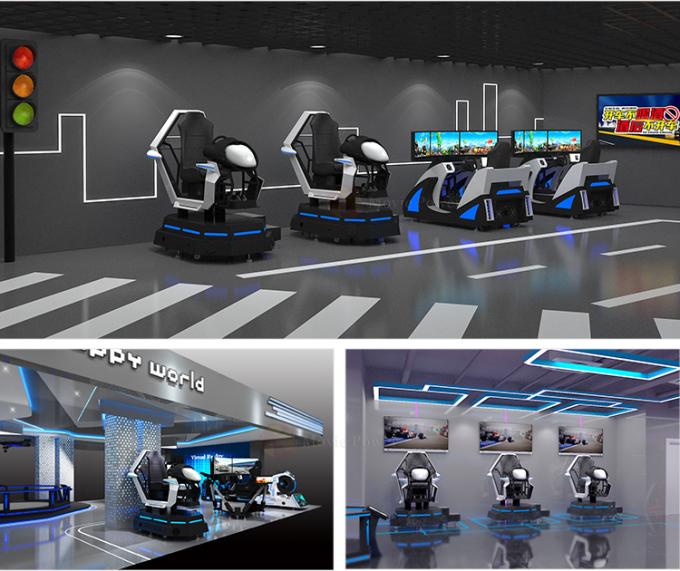 Innenspielplatz-Auto VR, das Plattform-Autorennen-Spiel-Simulator des Simulator-9D elektrischen läuft 1
