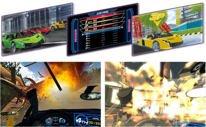 Unterhaltung 5d 9d reitet Spiel-Maschine VR Arcade Racing Car Simulator 1