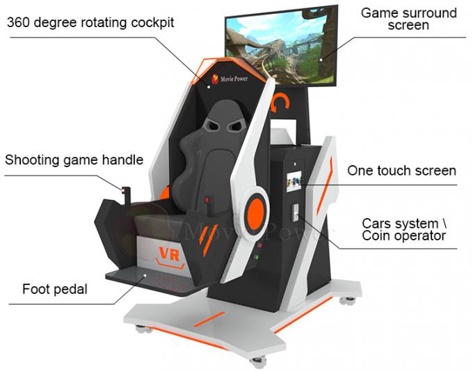 VR 360 Grad-drehende Unterhaltungs-Ausrüstung 9d Flight Simulator Arcade Machine 1