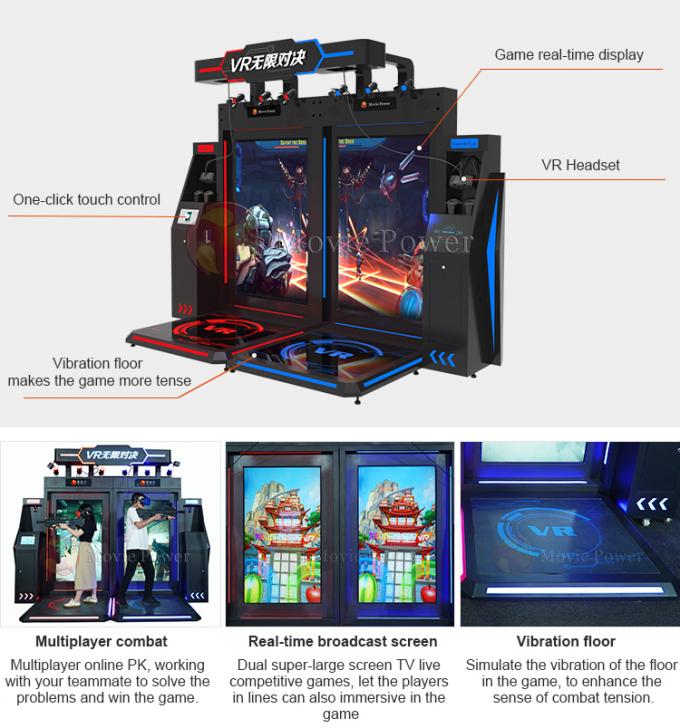 Tireur-Spielautomat der Unterhaltungs-Innenspiel-Ausrüstungs-2 wechselwirkender der Spieler-9d Vr 0