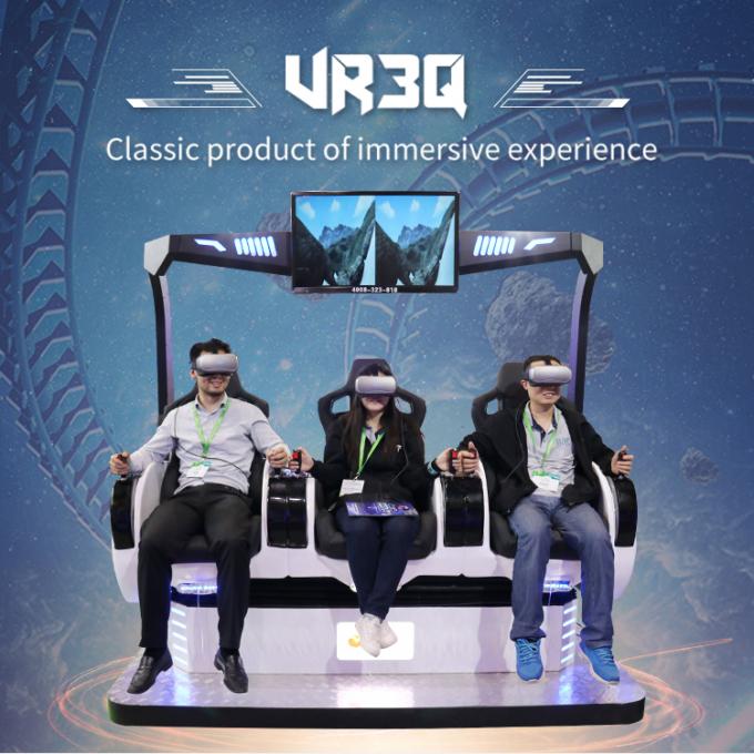 Spiel-Maschinen-schießendes Simulator Realidad des Fiberglas-9D VR virtuelles drei Münzenkino Sitz12d 0