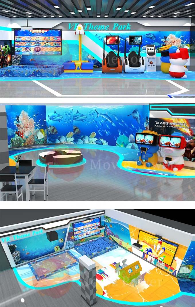 VR-Vergnügungspark-Ausrüstungs-Kinder spielen Zonen-virtuelle Realität Arcade Theme Park Playground 1