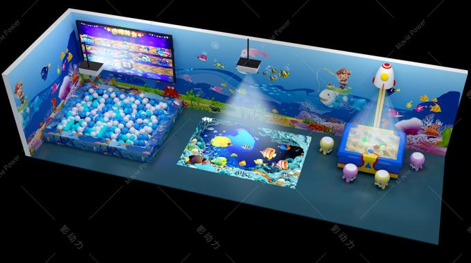 Projektions-Multispielerspiele Kind-Immersive wechselwirkende Wand-3D 0