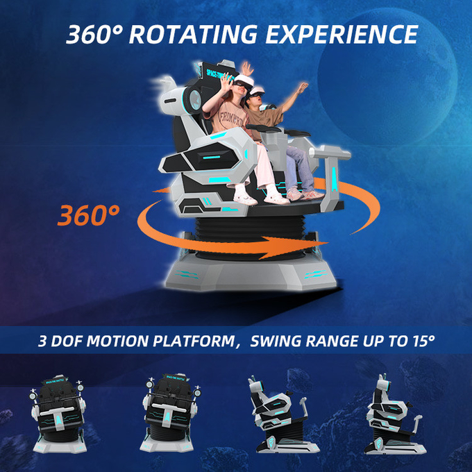 Sicherheit 9d VR Kino 2 Sitzplätze VR Achterbahn Simulator Stuhl 360 Motion Ride 2