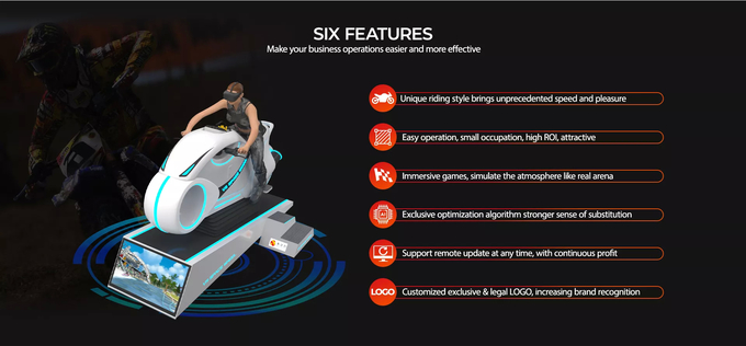 Motorrad-Simulator-der virtuellen Realität des Fiberglas-9d VR Rennwagen-Ausrüstung 2
