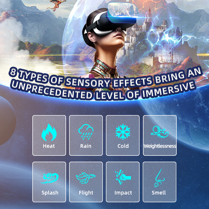 2 Sitzplätze VR Flight Simulator Full Sense 9d Virtual Reality Spiel Kino 2