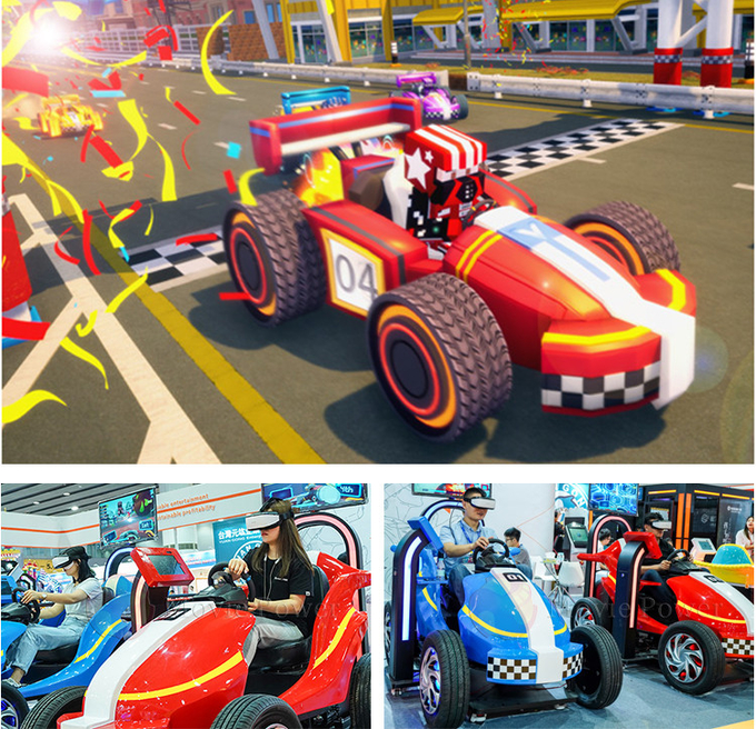 VR-Themenpark Rides 9D Kids Racing Game Simulator Münzbetriebene Auto Arcade-Maschine 1