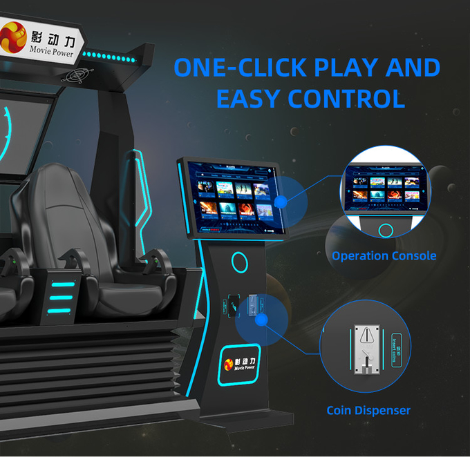 2-Sitzer Achterbahn 9d Vr Kino Simulator Motion Chair Virtual Reality Spielmaschine Arcade 4