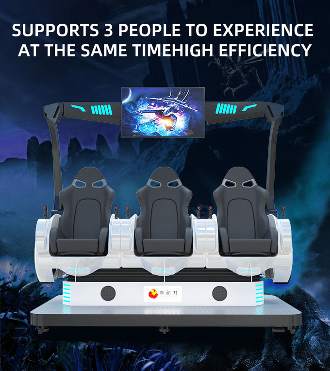 3 Sitzplätze Virtual Reality Simulator Münze Betrieben 5D-Game-Maschine 9D-Kino-Stühle 4