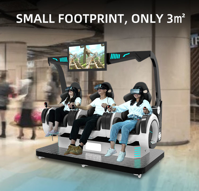 3 Sitzplätze Virtual Reality Simulator Münze Betrieben 5D-Game-Maschine 9D-Kino-Stühle 5