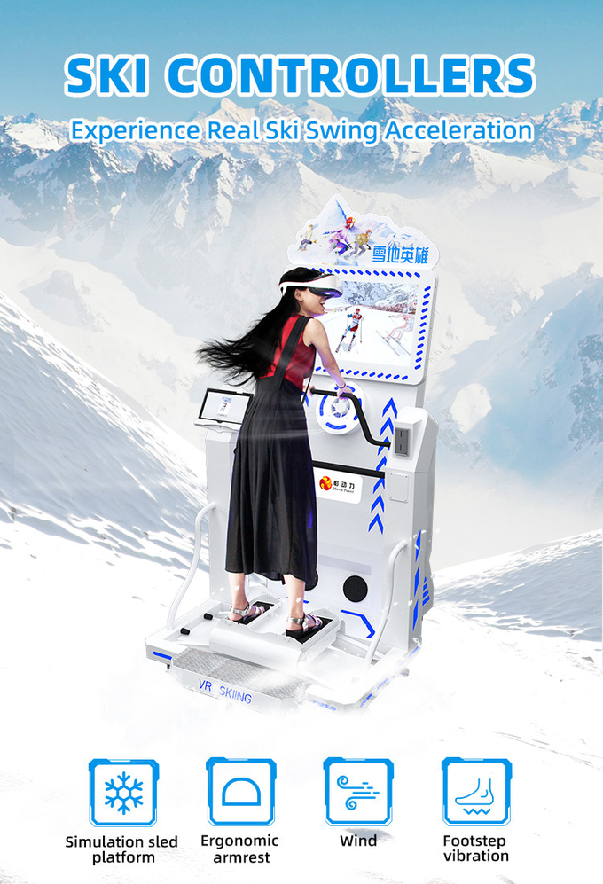 Dynamischer Indoor-Ski-Simulator 9d Virtuelle Realität Snowboard-Simulationsmaschinen 0