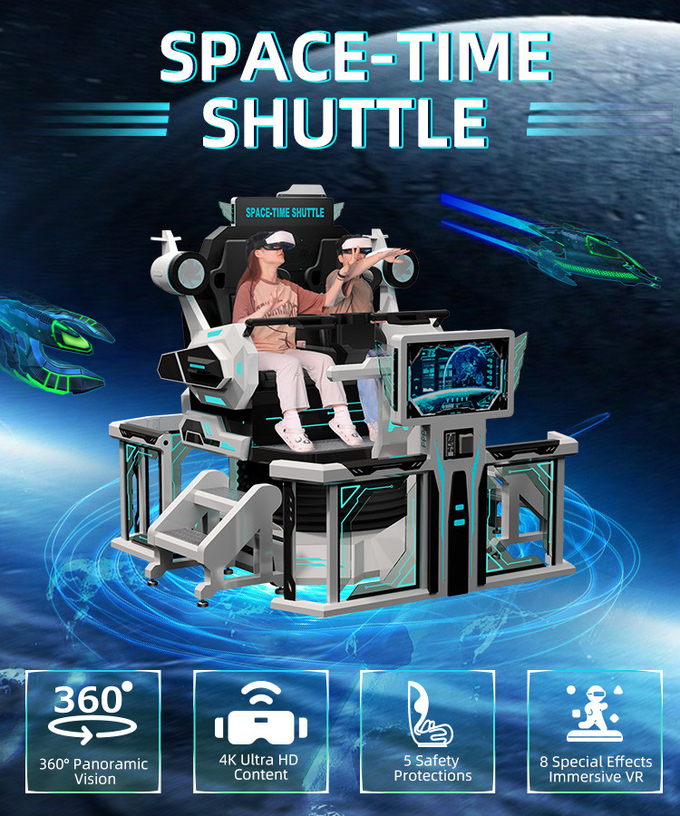Sicherheit 9d VR Kino 2 Sitzplätze VR Achterbahn Simulator Stuhl 360 Motion Ride 0