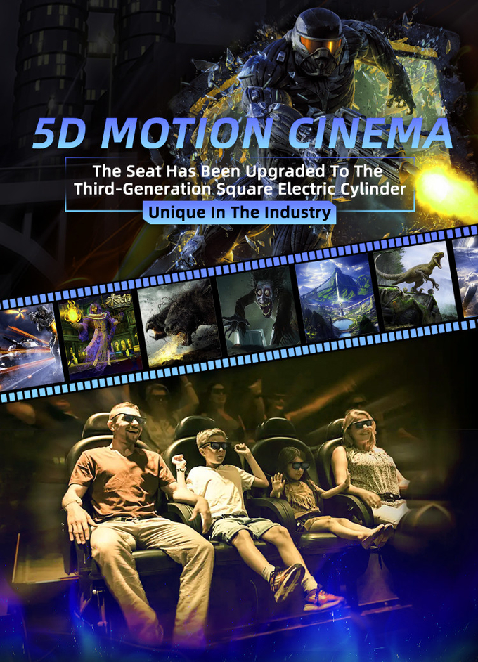 Individuell angepasster 7d 4d 5d Motion Cinema Simulator Stuhl mit 6 Dof elektrischer Plattform 0