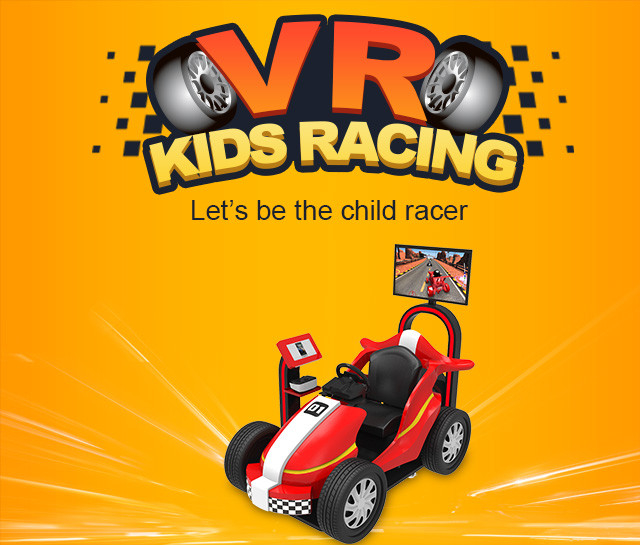 VR-Themenpark Rides 9D Kids Racing Game Simulator Münzbetriebene Auto Arcade-Maschine 0