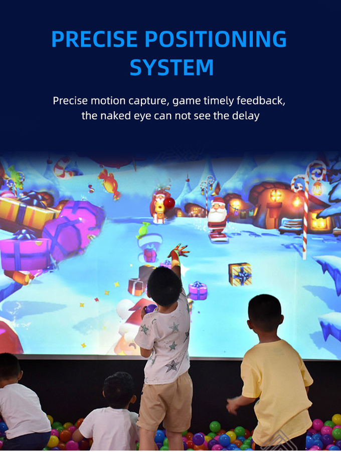 Kinder Indoor-Spielplatz Park 3D Interaktives Ballspiel Große Fußbodenwand Projektionsspiele 2