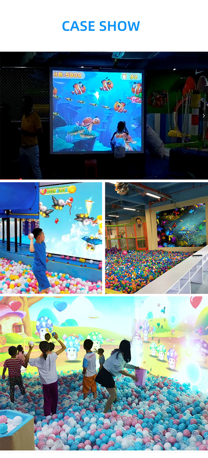 Kinder Indoor-Spielplatz Park 3D Interaktives Ballspiel Große Fußbodenwand Projektionsspiele 7