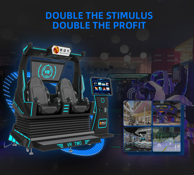 2-Sitzer Achterbahn 9d Vr Kino Simulator Motion Chair Virtual Reality Spielmaschine Arcade 2