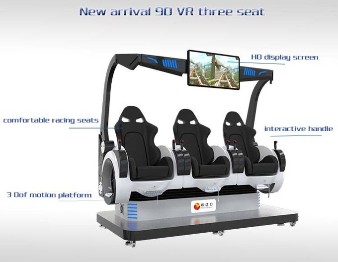 Simulator-Fernbedienung 3 220V 9D setzt Spiel-Maschine der virtuellen Realität des Kino-3Q VR 2