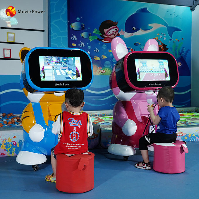der virtuellen Realität 9D Kindermünzenhand-VR Simulator der spiel-Maschinen-der Glas-VR 1