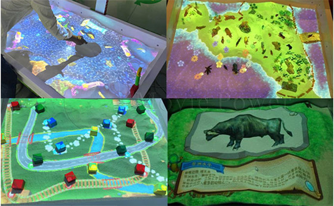 Wechselwirkendes Spiel-wechselwirkender magischer Spiel-Sand-Multispielerkasten Kinderinnenspielplatz AR 1