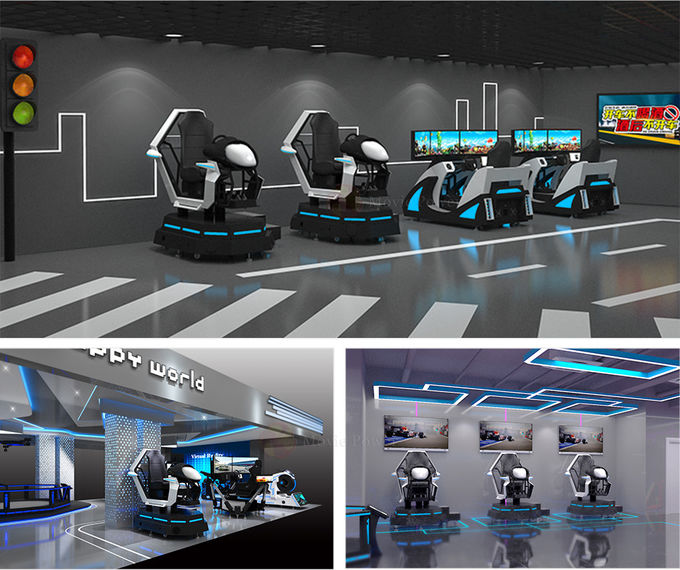 Erwerben Sie laufende Simulator-Fahrt des Geld-9D VR auf Bewegungs-Plattform Auto Aracde-Spiel-Seats Ansteuersystem-F1 0