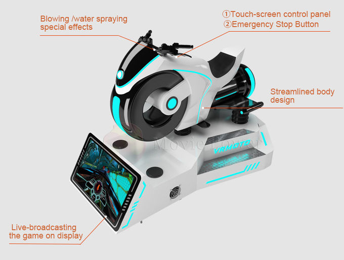 Super-Kino der virtuellen Realität des VR-Motorrad-Rennwagen-Simulator-Spiels 9d 0