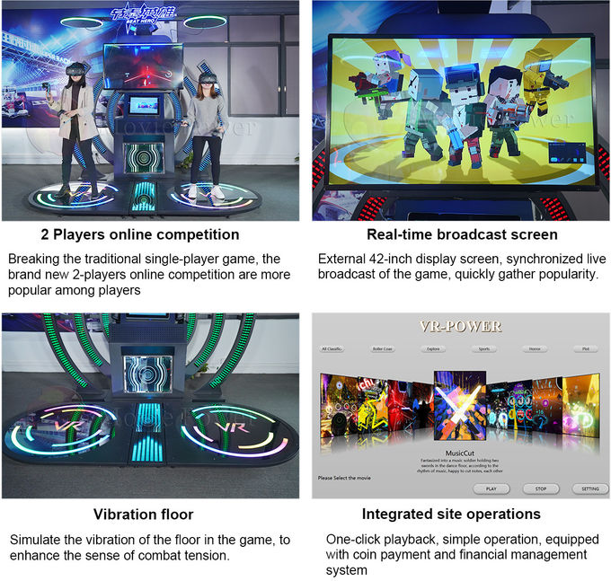 Musik-Tanz-Spiel Musik-Ausbildungssimulator-Arcade Machine Interactive Full Motions-Flug-VR 4