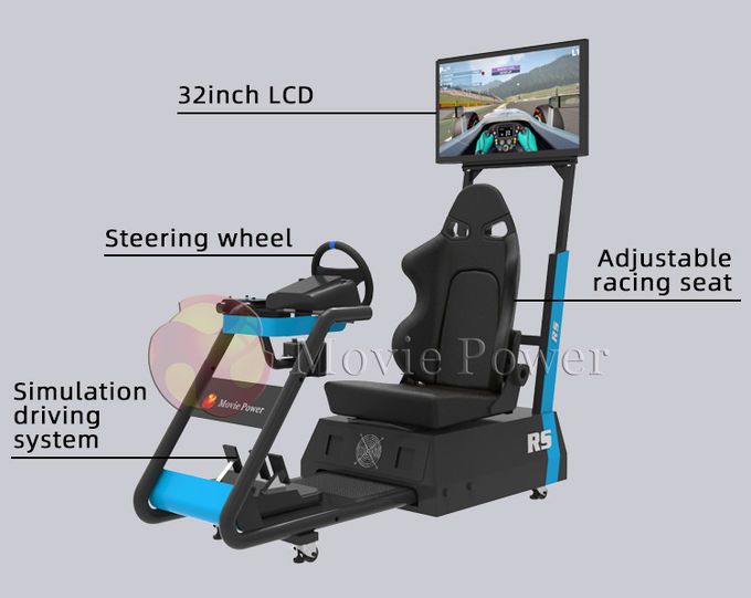 Kleines Hauptspiel hydraulisches VR Simulator-Auto-Fahrer Equipment 0.5KW laufend 2