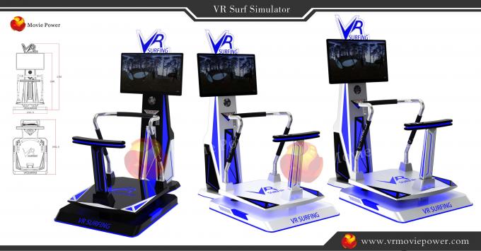 Dynamisches Gefühl, das oben Ski-surfenden Simulator 9D VR mit VR-Sturzhelm-einfacher Operation steht 0