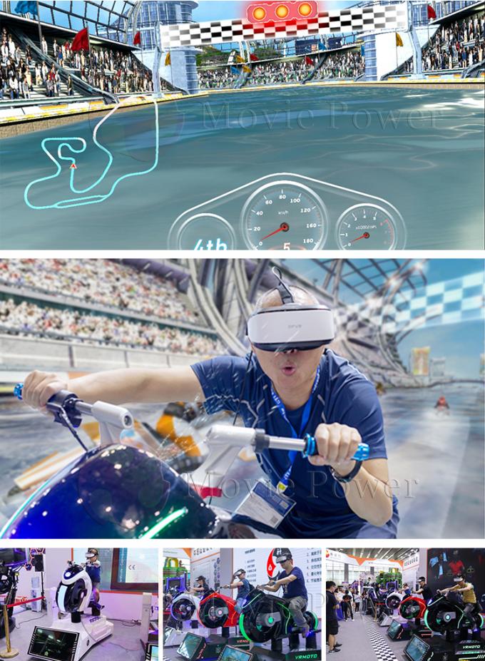 Motorrad-Auto VR der Vergnügungspark-Produkt-9d, das Simulator-Spiel-Maschine läuft 0