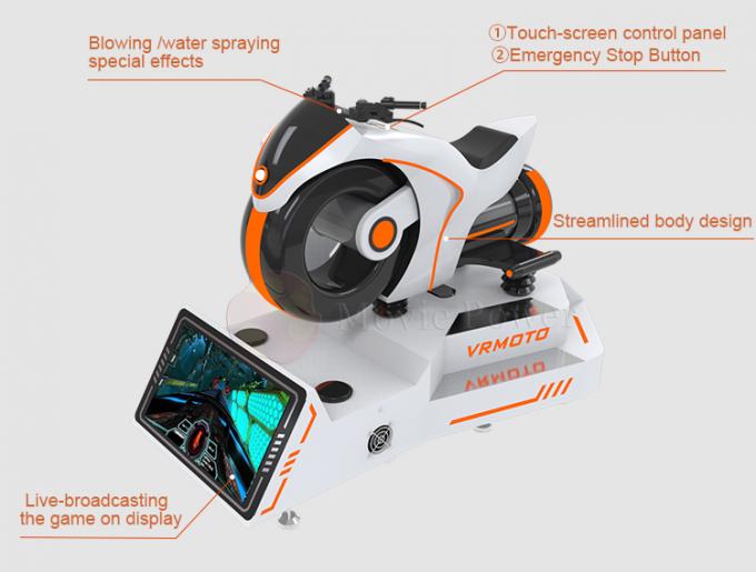 Motorrad-Auto VR der Vergnügungspark-Produkt-9d, das Simulator-Spiel-Maschine läuft 1